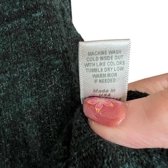 Monrow Dark Green Ribbed Sweater - Picture 4 of 5